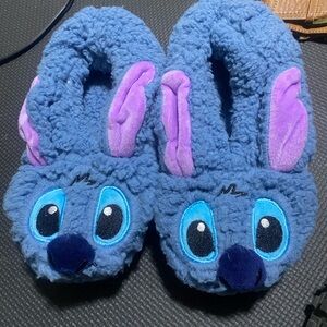 Blue and Purple Plush Character Slippers